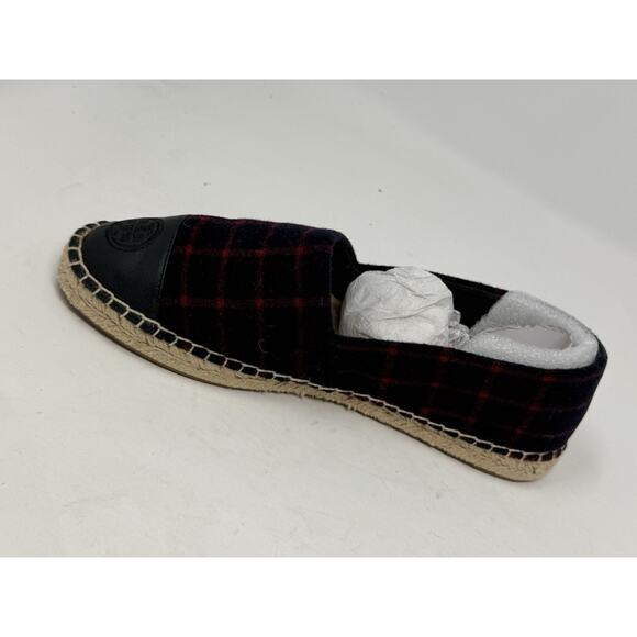 Tory Burch shoes checked wool color block espadrilles 8 NIB - Picture 5 of 10